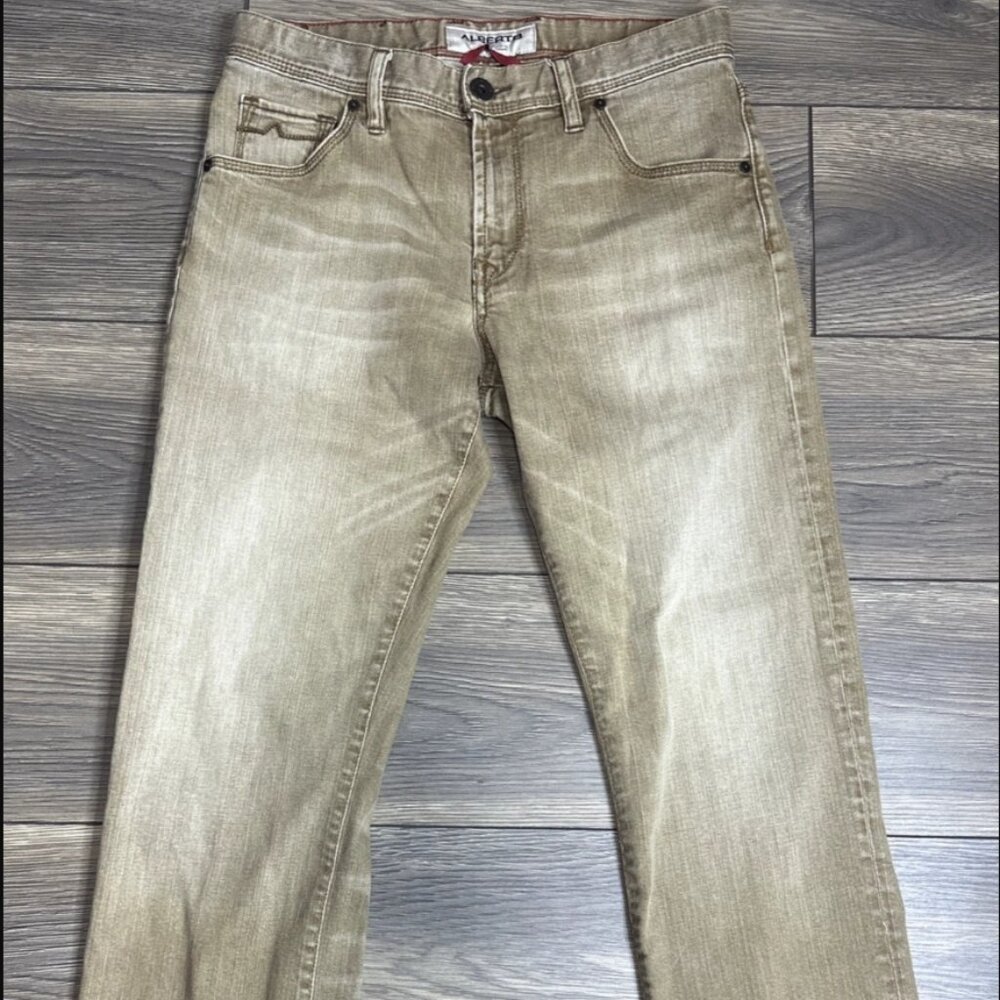 Alberto Stone Modern Fit Tan/Brown Jeans size 32x32